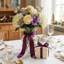 Article Ruban décoratif en taffetas violet 50 m différentes largeurs