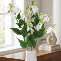 Article Lys artificiel blanc décoration florale 82 cm - Lot de 3 tiges