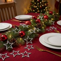 Article Lot de 120 Étoiles de Noël Argentées à Paillettes 4,5 cm