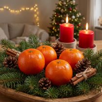 Article Lot de 4 oranges artificielles réalistes Ø8 cm pour décoration de saison