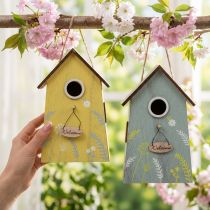 Article Lot de 2 nichoirs décoratifs à suspendre en bois - Printemps