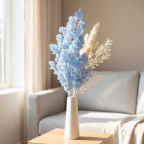 Article Fleurs séchées d'asperge plume couleur bleu clair 55-70 cm