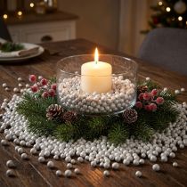 Article Perles décoratives blanches en argile 4 à 8 mm – 1L