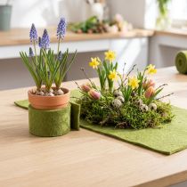 Article Ruban en feutre vert mousse - Lot de 2, 15 cm x 1 m