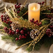 Article Lot de 50 tiges décoratives en feuilles de roseau tressées – Naturel