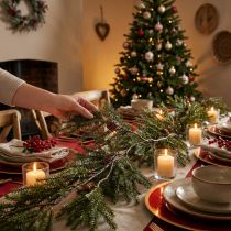 Article Tannengirlande avec pommes de pin 165 cm Décoration de Noël artificielle