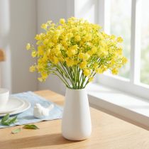Article Gypsophile artificielle jaune - 4 tiges - 46 cm