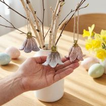 Article Lys de la vallée en céramique décoratifs à suspendre Ø5 cm - Lot de 6