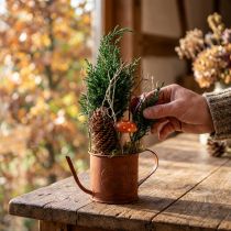 Article Petit pot décoratif en métal rouillé forme arrosoir Ø10 cm H9 cm