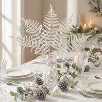Article Fougère Artificielle Blanche Décorative 78 cm