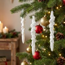 Article Lot de 4 décorations flocons givrés 14 cm en forme de glaçons