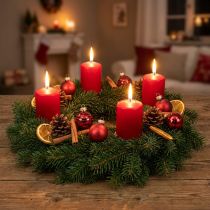 Article Ensemble de 9 Mini Boules de Noël en Verre Rouge Ø3 cm