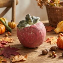 Article Pomme décorative en céramique pour l'automne, rouge et verte, Ø 13 cm