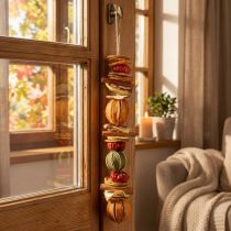 Article Guirlande décorative automnale avec agrumes séchés et bâtons de cannelle 75 cm
