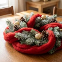 Article Laine feutrée rouge 2 m pour décoration et loisirs créatifs