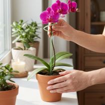 Article Tuteur Plantes et Orchidées Vert Twist 38 cm