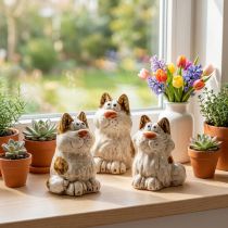 Article Figurines décoratives en céramique chat 8 cm – Lot de 4