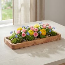 Article Plateau décoratif rectangulaire en bois d’acacia 40×15 cm naturel