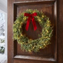Article Couronne en Sapin Artificiel avec Pommes de Pin – Décoration de Noël Ø36cm Vert