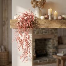 Article Plante artificielle Eucalyptus suspendu rose 150 cm pour décoration d'automne