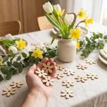 Article Fleurs en bois décoratives - Orange, Rose et Blanc - 72 pièces