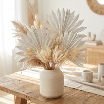 Article Mini feuilles de palmier blanchies 12-15 cm - Lot de 50