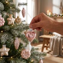 Article Boules de Noël en Verre Pastel - Lot de 12 Décorations pour Sapin