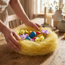 Article Sisal naturel jaune pastel pour décoration et loisirs créatifs – 300 g