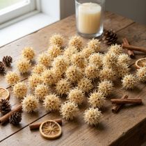 Article Boules en Bois Naturel Blanchies 250g