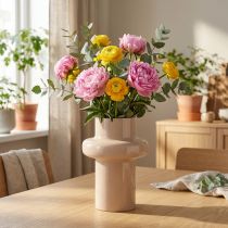 Article Vase en métal émaillé couleur cappuccino Ø17 cm H23 cm