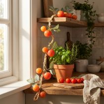 Article Guirlande de Tomates Décorative 135 cm – Plante Artificielle pour Intérieur