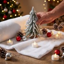 Article Grande nappe en polyester aspect neige 80 x 120 cm