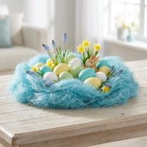 Article Sisal en fibres naturelles pour décoration et loisirs créatifs turquoise 300g