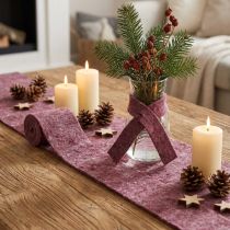 Article Lot de 2 bandes de feutrine couleur baies - 7 cm et 15 cm/L 1 m