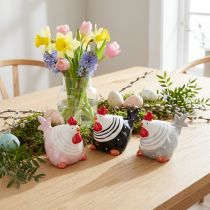 Article Figurines décoratives de poules en céramique 8,5 cm – Lot de 3