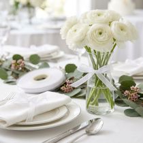 Article Ruban Organza Blanc 6 mm x 50 m pour Décoration et Créations