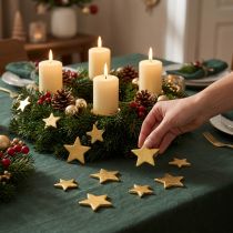 Article Étoiles décoratives à disperser, mix 4-5 cm, or mat, lot de 72 pièces