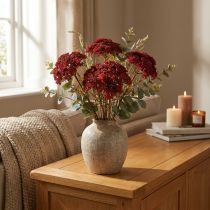 Article Lot de 6 tiges de millefeuille artificiel rouge hauteur 30 cm