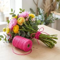 Article Bobine de fil en jute fuchsia 2 mm x 200 m