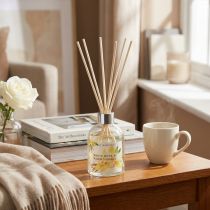 Article Diffuseur de Parfum en Verre 100ml Vanille et Musc Blanc avec Bâtonnets