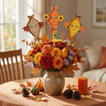 Article Dekorationscerfs-volants en bois pour l’automne, 33,5 cm, 6 pièces