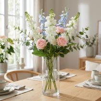 Article Fleur Artificielle Levkoje Blanche, Tige 78 cm