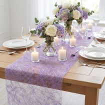 Article Chemin de table décoratif non tissé Sizoweb, violet, 30 cm x 5 m