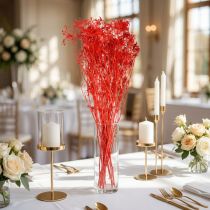 Article Fleurs séchées Ombellifères rouges pour décoration intérieure