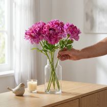 Article Lot de 6 fleurs artificielles Ranunculus roses 55 cm pour décoration intérieure