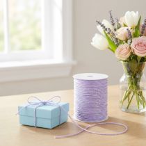 Article Kordel décorative irisée en violet avec brillance 15 mm x 50 m