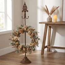 Article Support pour couronnes en fonte style antique avec 4 crochets - 76 cm