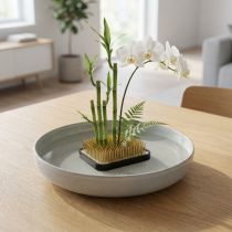 Article Support Floral Rectangulaire Kenzan en Laiton et Caoutchouc - 70×50mm