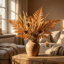 Article Fougères conservées orange 45 cm 10 pièces Décoration intérieure DIY
