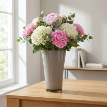Article Vase "Fizzy" Ø16cm H27cm gris platine en plastique